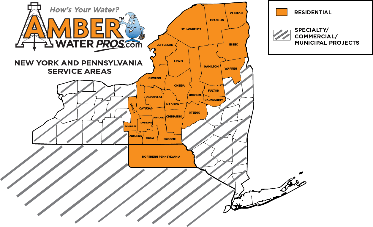 Amber Water Pros Service Areas for Commercial and Residential Services