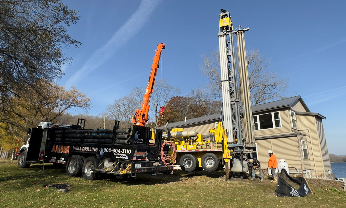 An image of one of Amber Water Pros's residential wells machine used for our water well service in Upstate NY & NE PA.